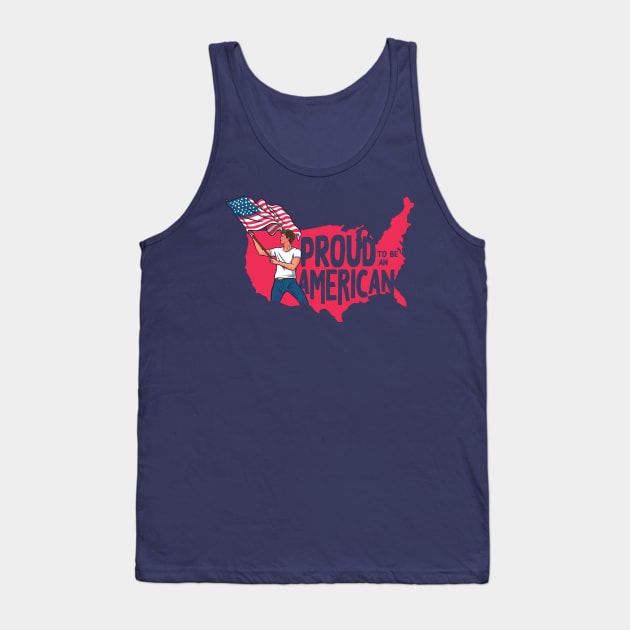 Proud to Be an American // American Patriot USA Tank Top by SLAG_Creative